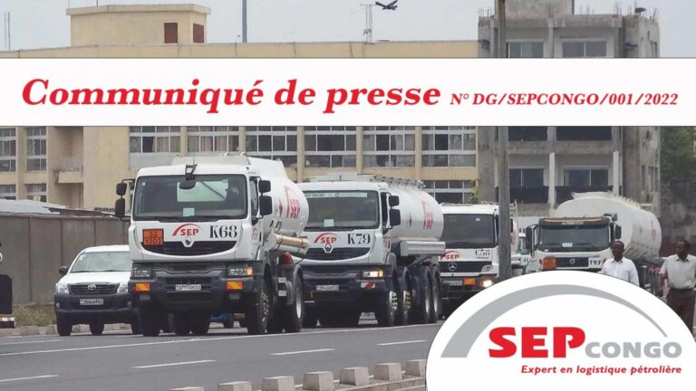 Communiqué de presse de SEP Congo sur le stock des carburants à Kinshasa